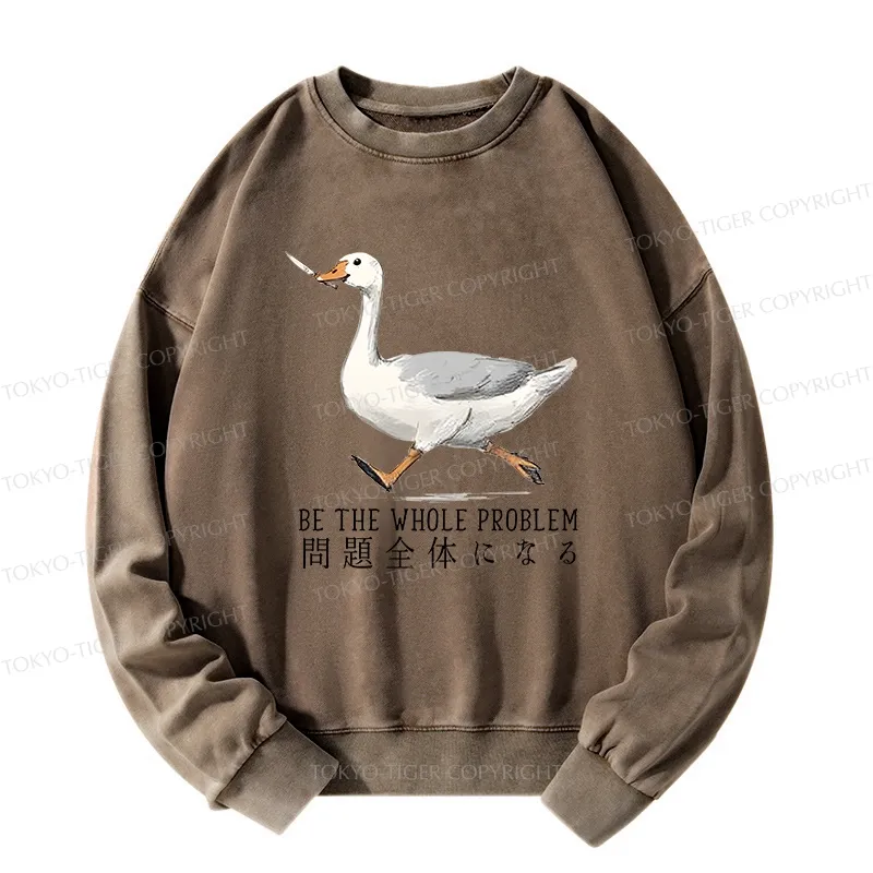 Tokyo-Tiger Running Stupid Goose Washed Sweatshirt