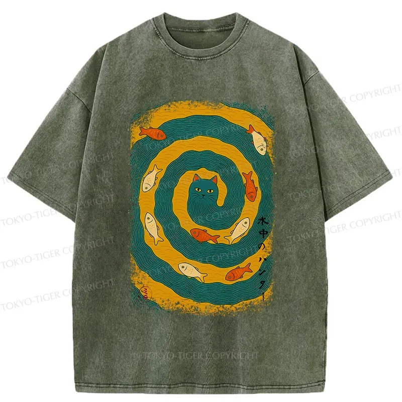 Tokyo-Tiger Aqua Hunter Washed T-Shirt