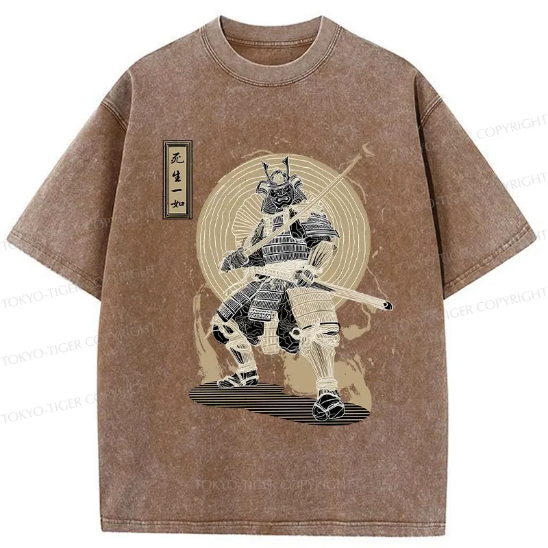 Tokyo-Tiger The Spirit Of The Samurai Washed T-Shirt