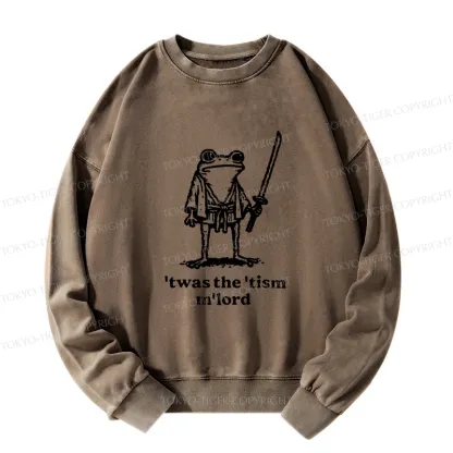 Tokyo-Tiger Focused Samurai Frog Washed Sweatshirt