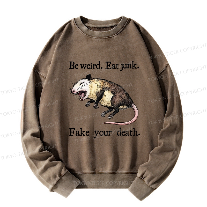 Tokyo-Tiger Possum Playing Dead Washed Sweatshirt