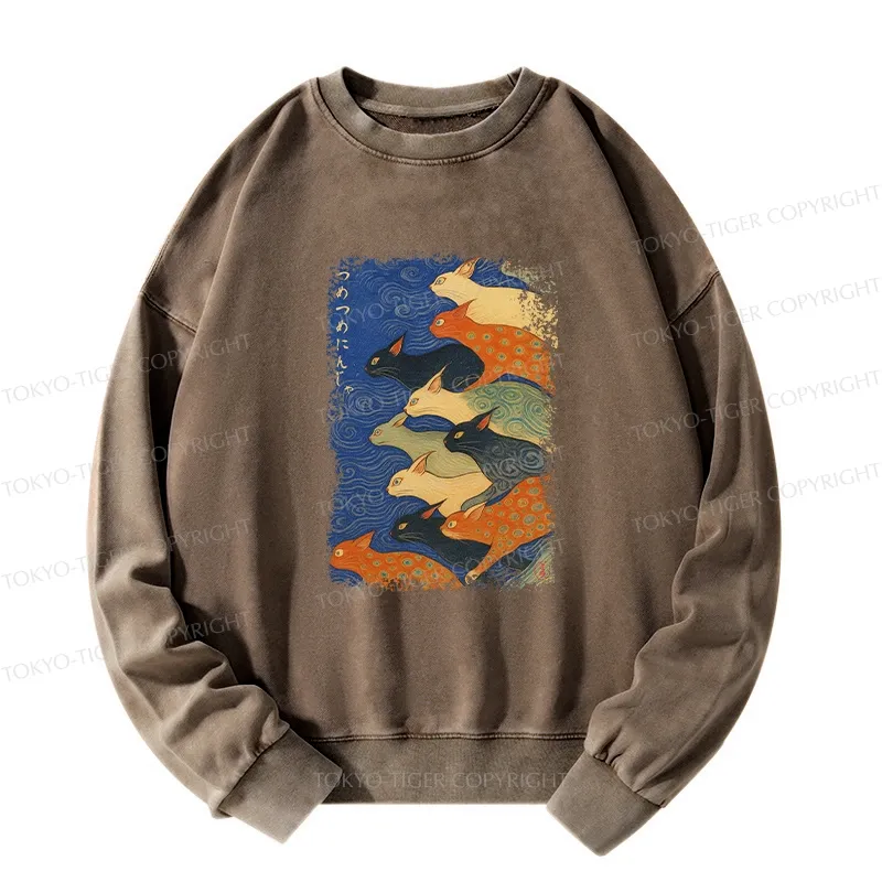 Tokyo-Tiger Claw-some Ninja Washed Sweatshirt