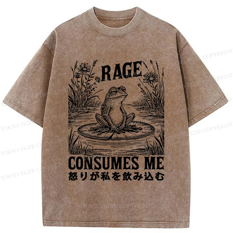 Tokyo-Tiger Angry Frog Washed T-Shirt