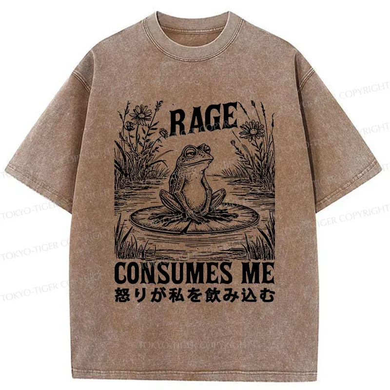 Tokyo-Tiger Angry Frog Washed T-Shirt