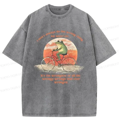 Tokyo-Tiger Frog About To Do Something Stupid Washed T-Shirt