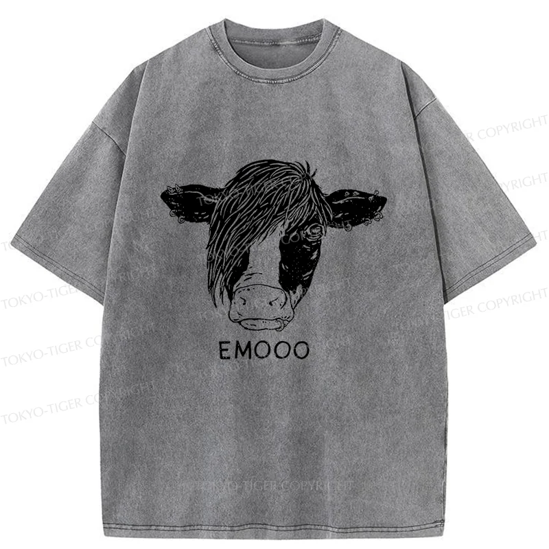 Tokyo-Tiger Rock Cow Washed T-Shirt