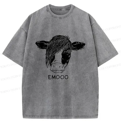 Tokyo-Tiger Rock Cow Washed T-Shirt