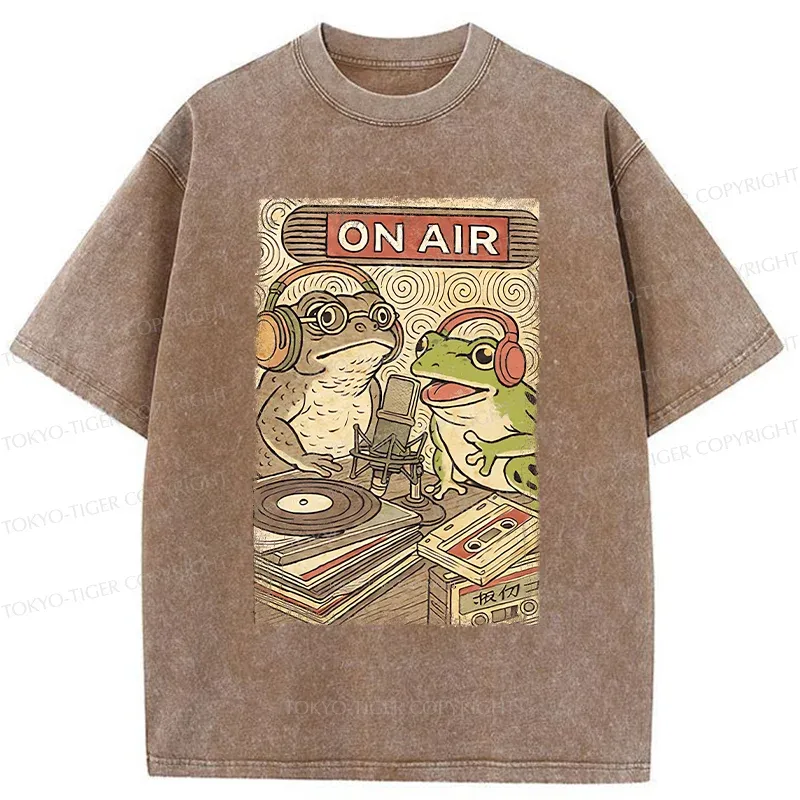 Tokyo-Tiger Frog And Toad Washed T-Shirt