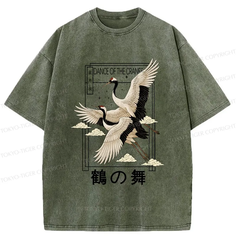 Tokyo-Tiger Dance Of The Cranes Washed T-Shirt
