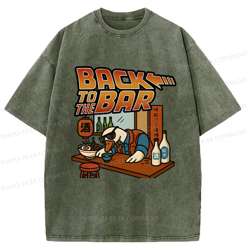 Tokyo-Tiger The Coolest Goose At The Bar Washed T-Shirt