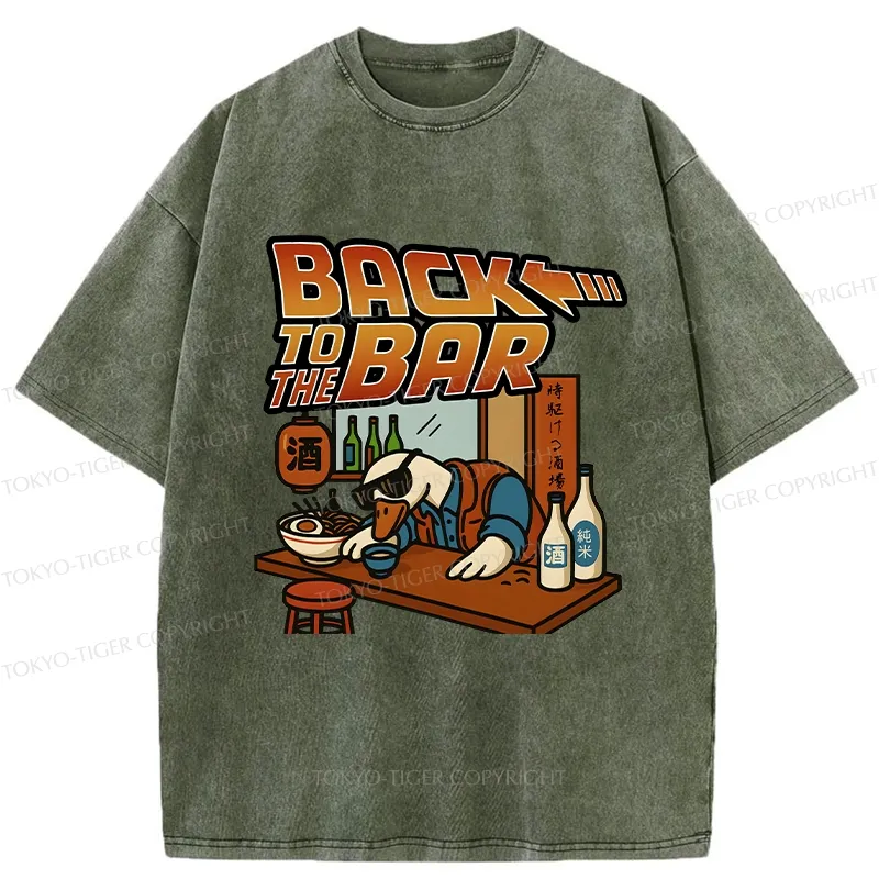 Tokyo-Tiger The Coolest Goose At The Bar Washed T-Shirt