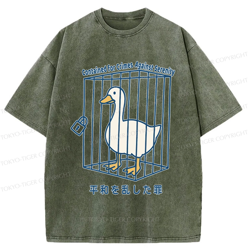 Tokyo-Tiger Arrested Criminal Goose Washed T-Shirt