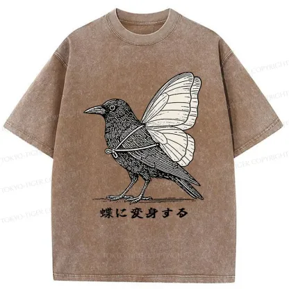 Tokyo-Tiger Pretend To Be A Butterfly Washed T-Shirt