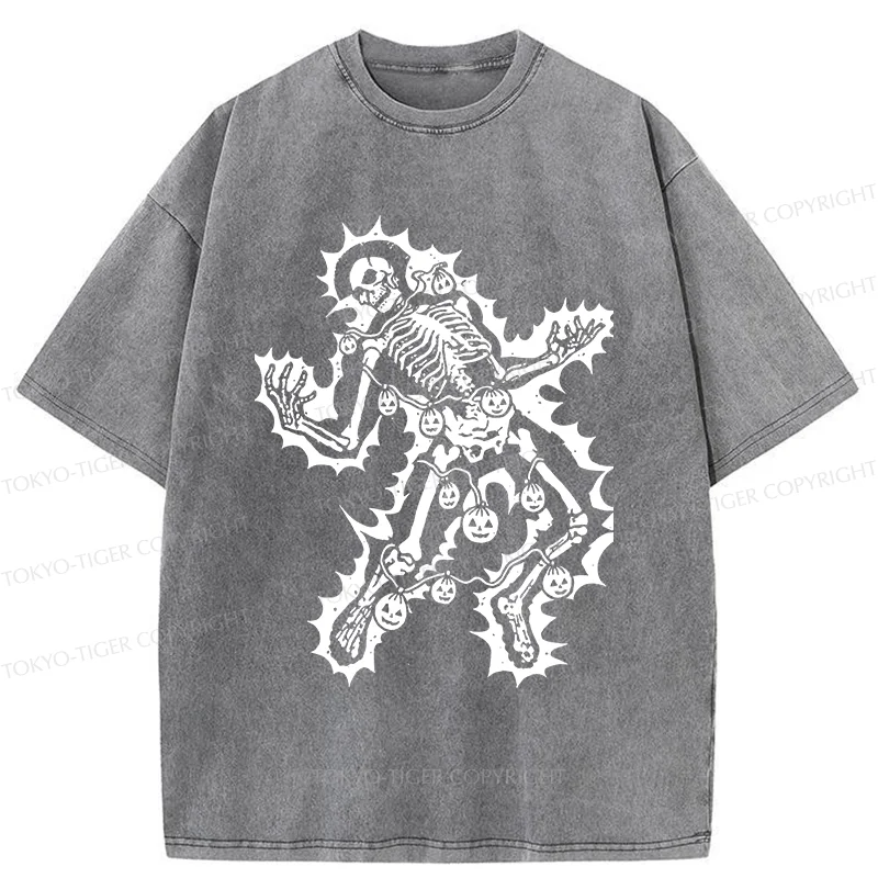Tokyo-Tiger Electrocuted Skeleton Washed T-Shirt