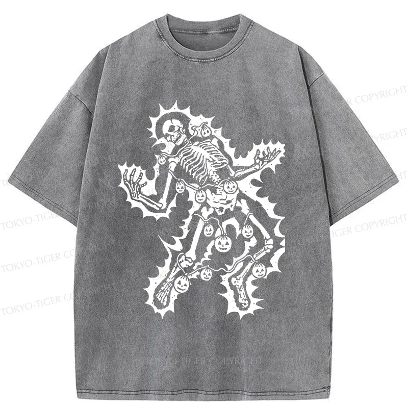 Tokyo-Tiger Electrocuted Skeleton Washed T-Shirt