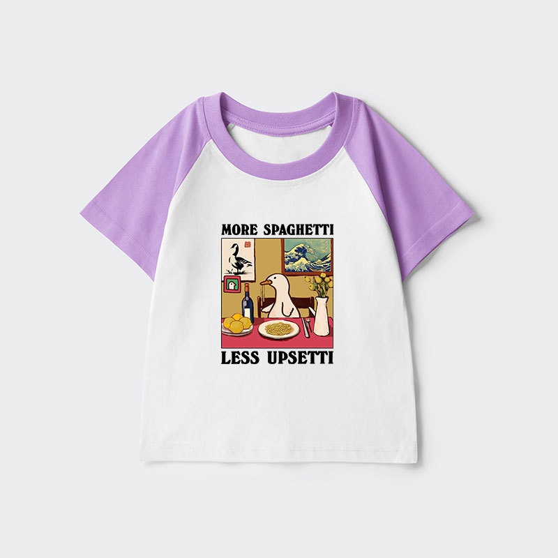 Tokyo-Tiger More Spaghetti Less Upsetti Goose Kids Raglan T-shirt