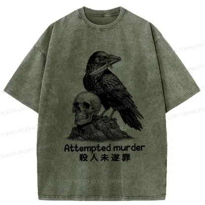 Tokyo-Tiger Attempted Murder Washed T-Shirt