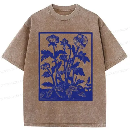 Tokyo-Tiger Vintage Japanese Plants Washed T-Shirt