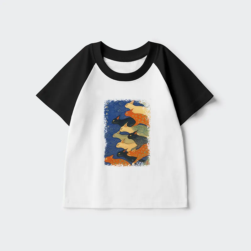 Tokyo-Tiger Claw-some Ninja Kids Raglan T-shirt