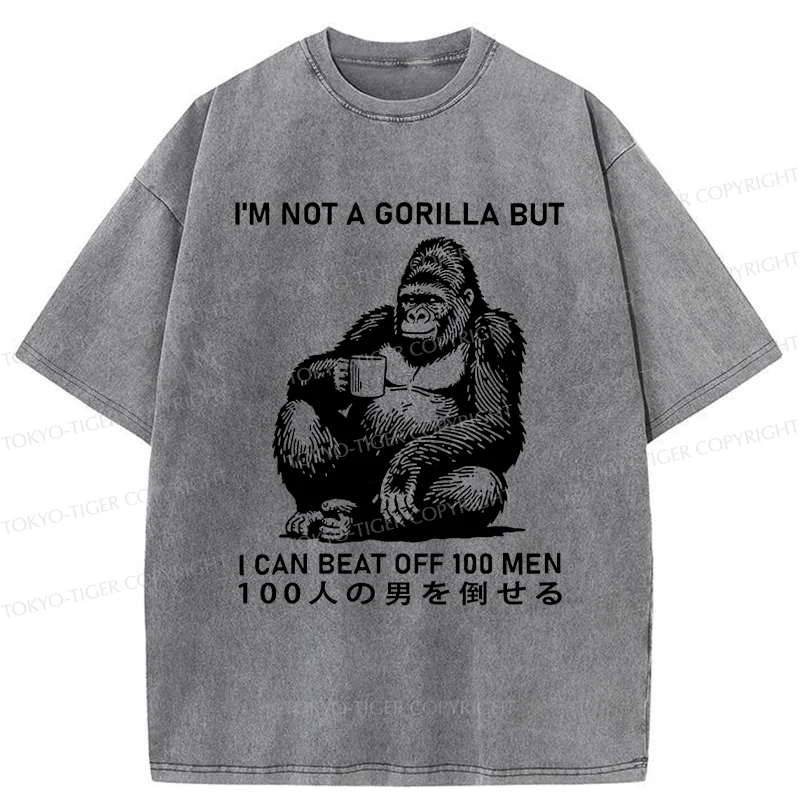 Tokyo-Tiger Gorilla That Defeated 100 People Washed T-Shirt