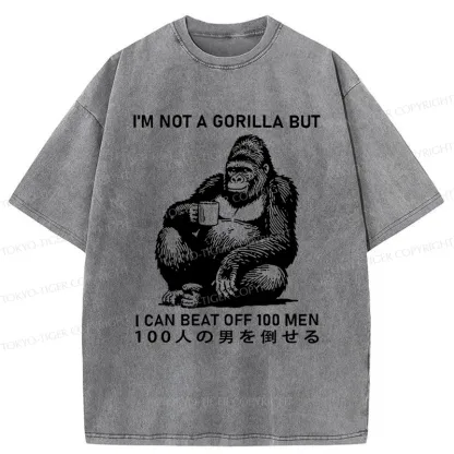 Tokyo-Tiger Gorilla That Defeated 100 People Washed T-Shirt