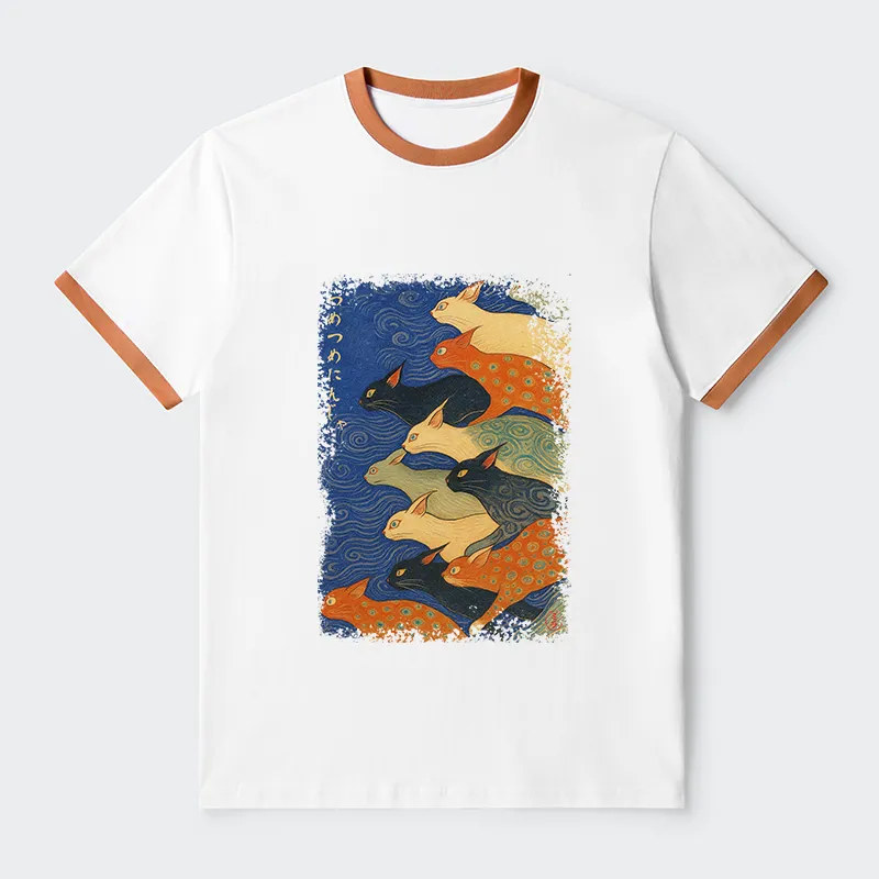 Tokyo-Tiger Claw-some Ninja Contrast Trim T-Shirt