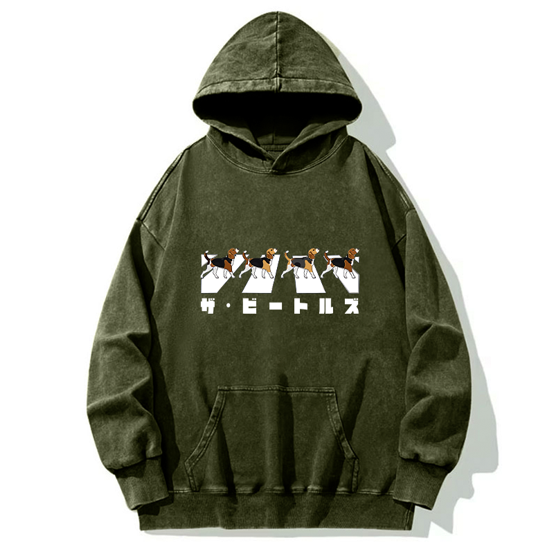 Tokyo-Tiger Walking Beagles Washed Hoodie Sale