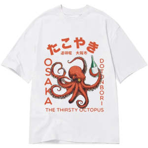 Image of Tokyo-Tiger Octopus Drinks Soju Classic T-Shirt