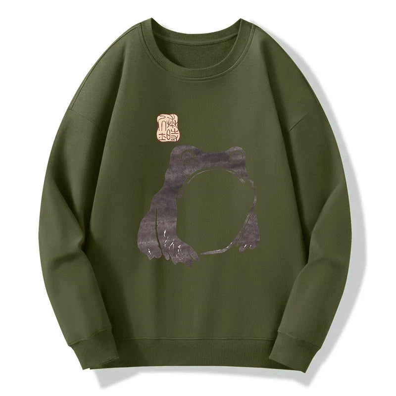 Tokyo-Tiger Matsumoto Hoji woodblock print frog Sweatshirt