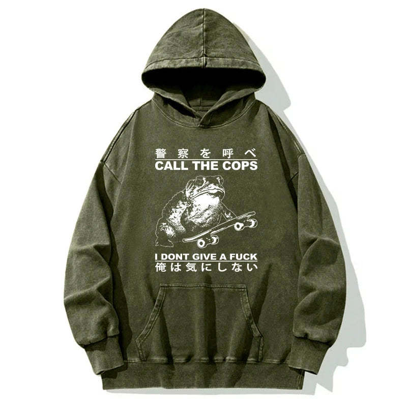 Tokyo-Tiger I Don't Care Washed Hoodie