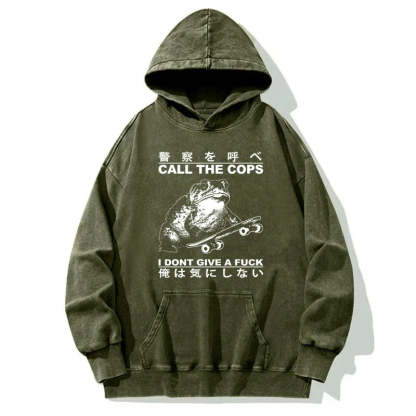 Tokyo-Tiger I Don't Care Washed Hoodie