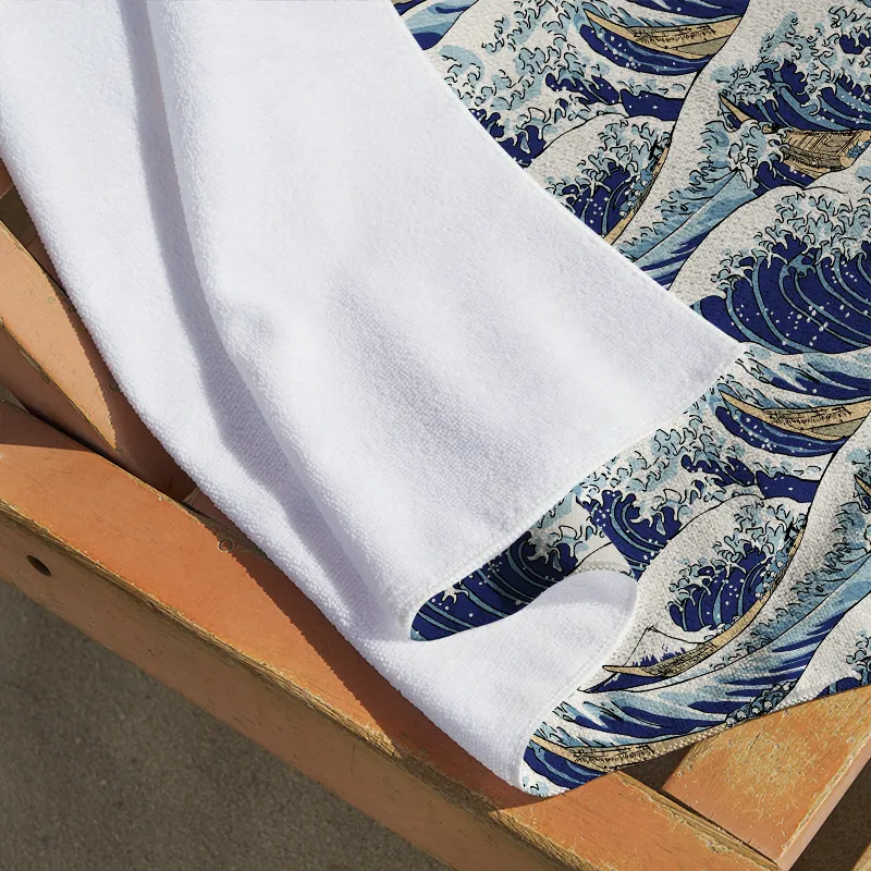 Tokyo-Tiger Japanese Great Wave Beach Towel