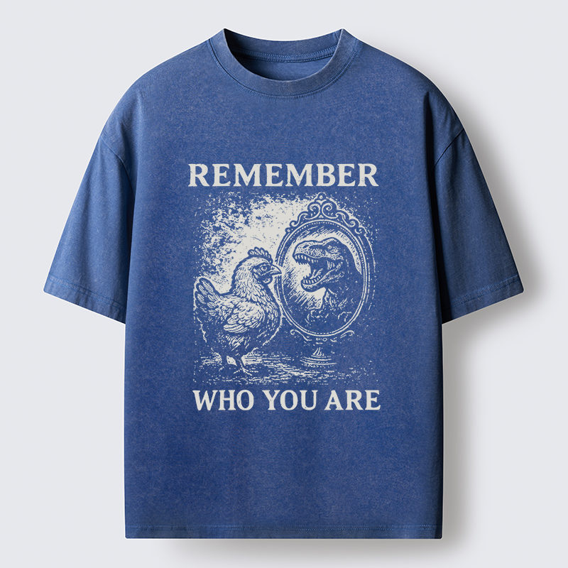 Tokyo-Tiger Who You Are Chicken Meme Washed T-Shirt