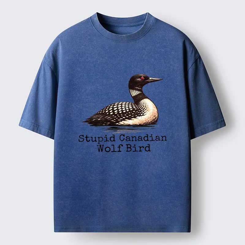 Tokyo-Tiger Funny Wolf Bird Meme Washed T-Shirt