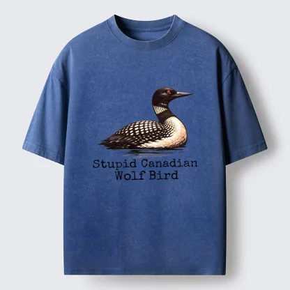 Tokyo-Tiger Funny Wolf Bird Meme Washed T-Shirt