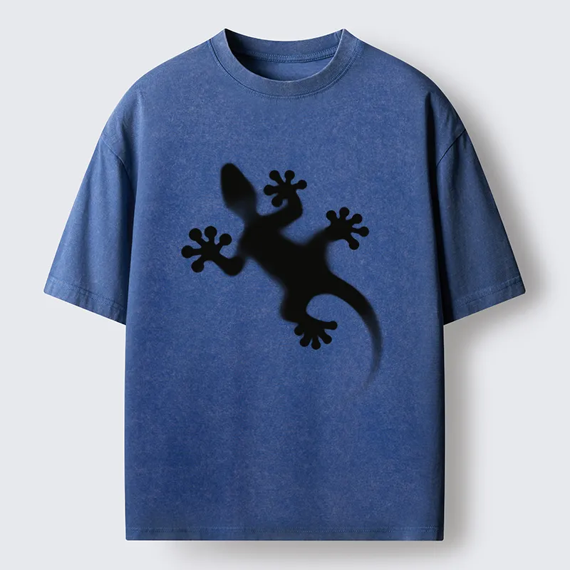 Tokyo-Tiger Gecko Silhouette Washed T-Shirt