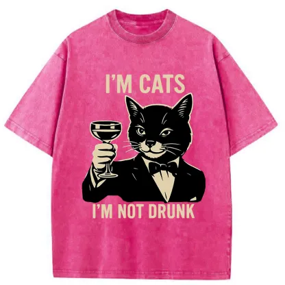 Tokyo-Tiger Cat Cheers Meme Funny Washed T-Shirt