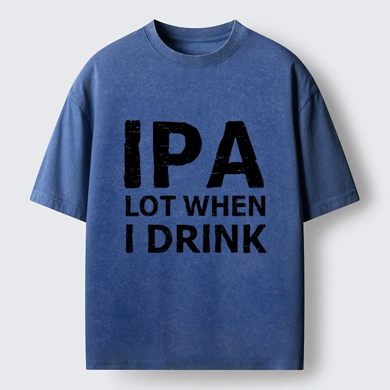 Tokyo-Tiger Funny IPA Lot Beer Washed T-Shirt