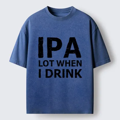 Tokyo-Tiger Funny IPA Lot Beer Washed T-Shirt