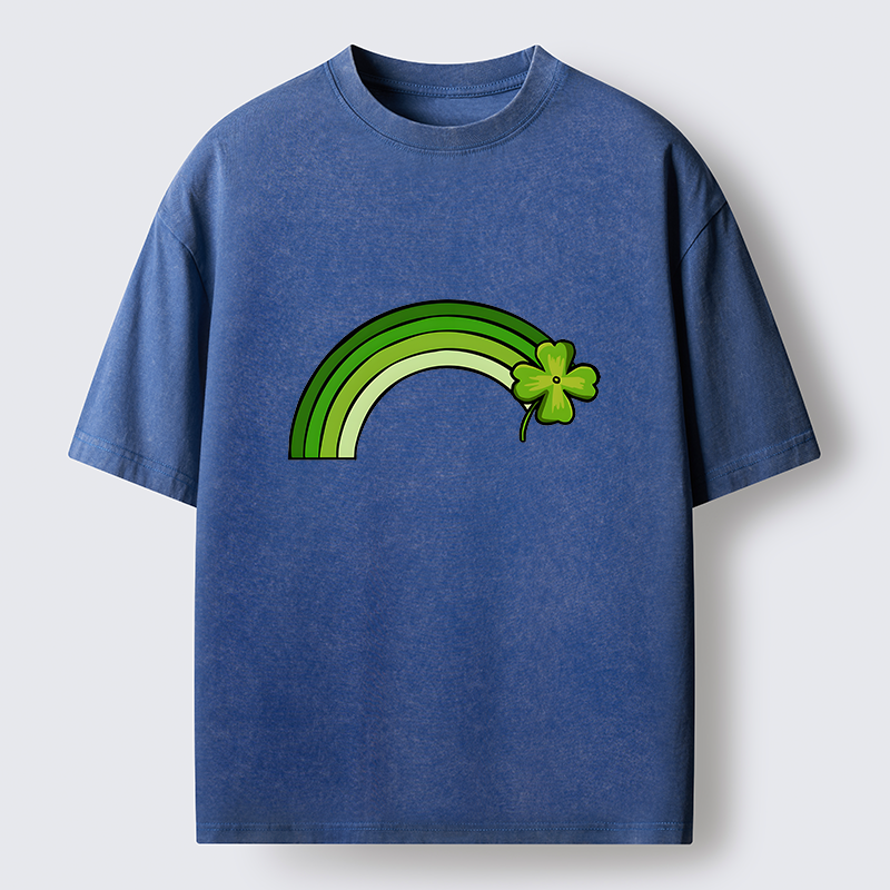 Tokyo-Tiger Green Lucky Rainbow Washed T-Shirt