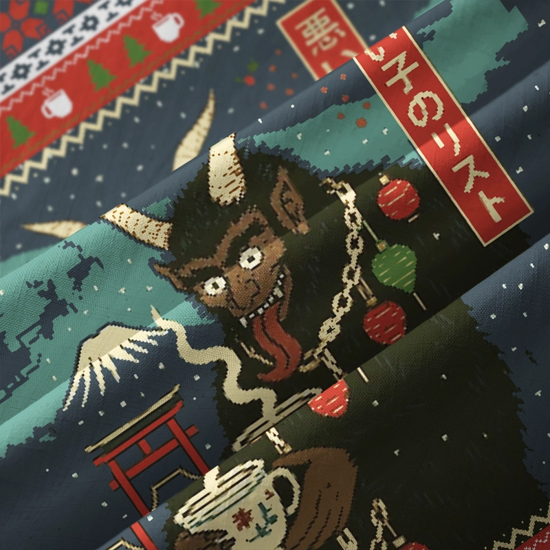 Tokyo-Tiger Naughty List Christmas Button-up Shirt