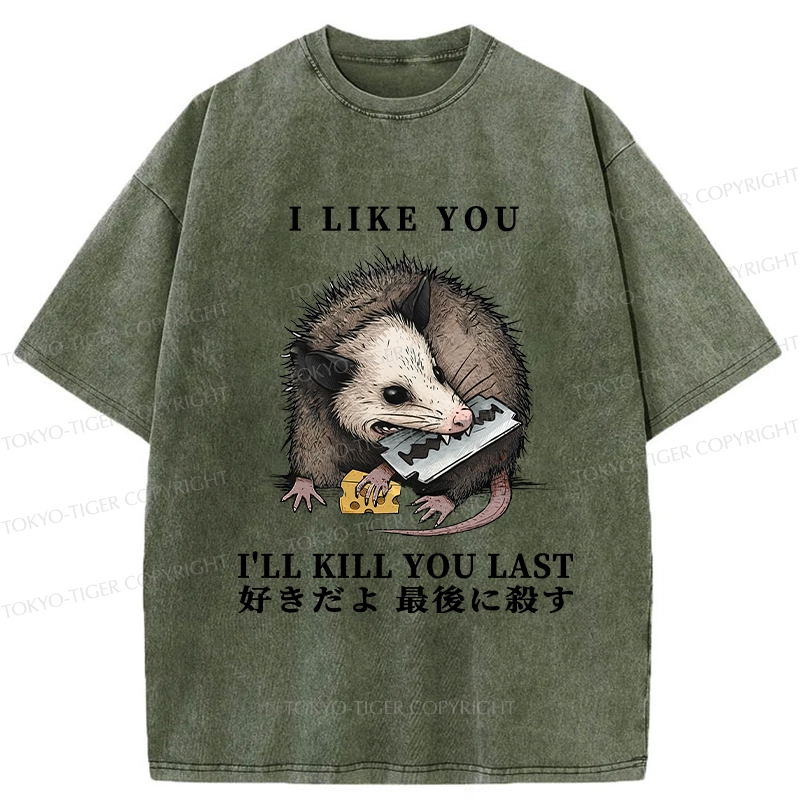 Tokyo-Tiger I Like You And I'll Kill You Last Washed T-Shirt