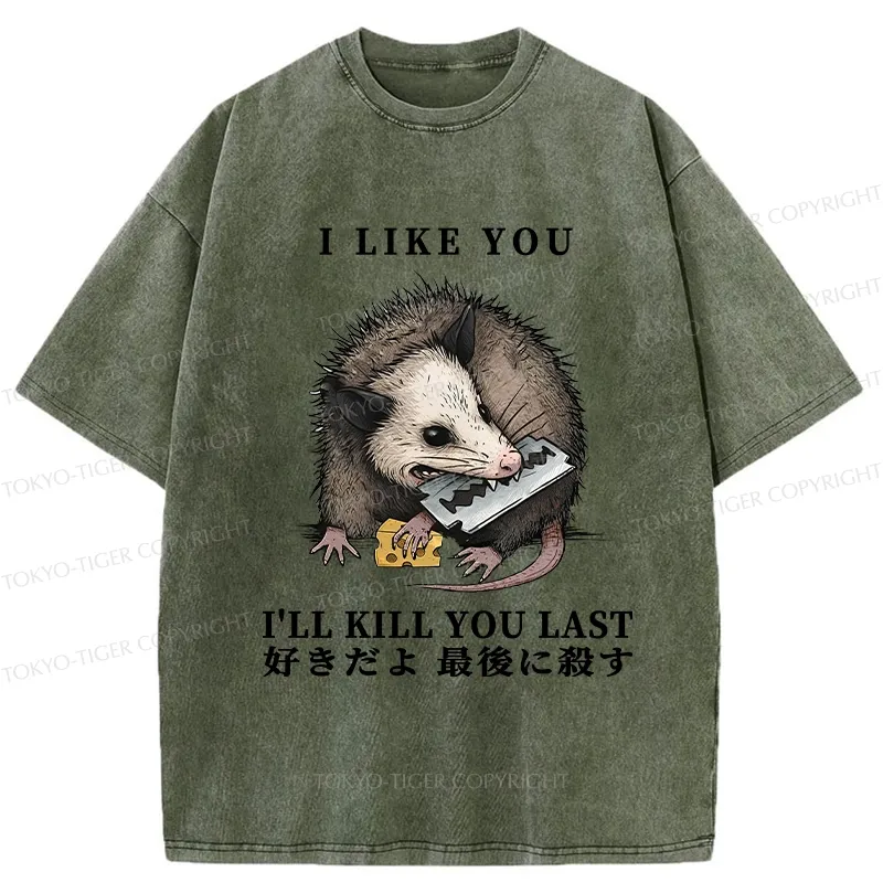 Tokyo-Tiger I Like You And I'll Kill You Last Washed T-Shirt