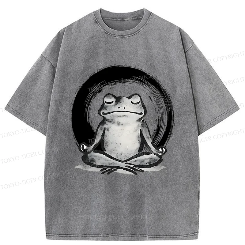 Tokyo-Tiger Zen Frog Washed T-Shirt
