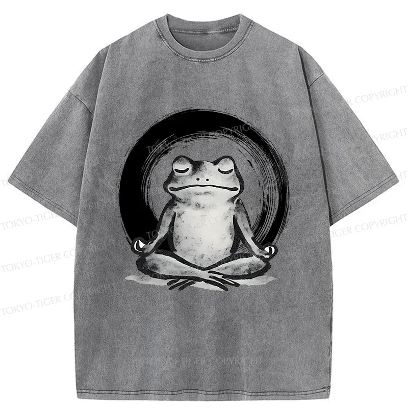 Tokyo-Tiger Zen Frog Washed T-Shirt