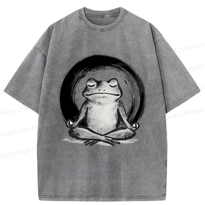 Tokyo-Tiger Zen Frog Washed T-Shirt