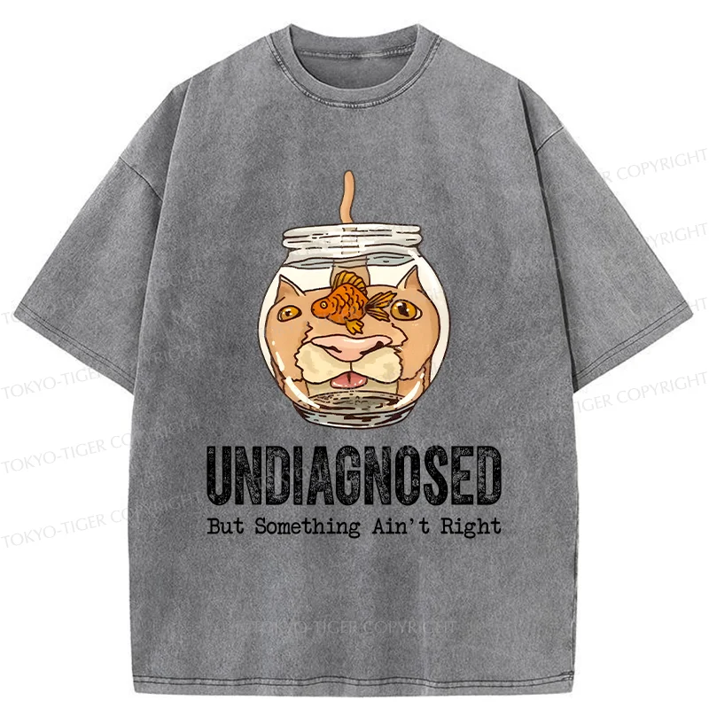 Tokyo-Tiger Weird Cat Washed T-Shirt