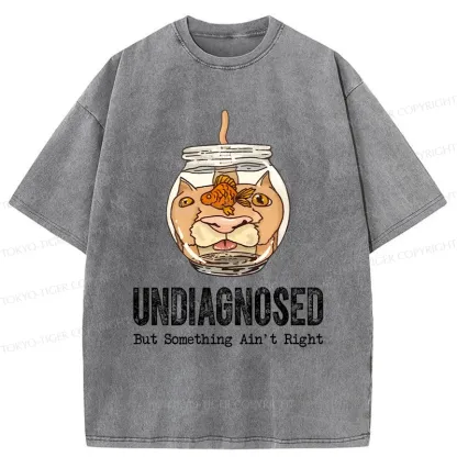 Tokyo-Tiger Weird Cat Washed T-Shirt