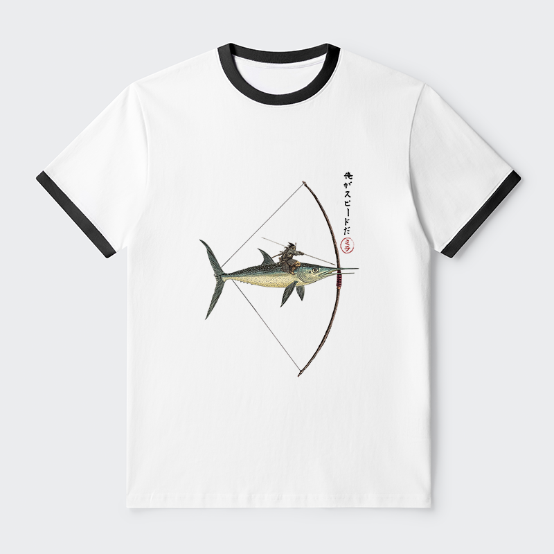 Tokyo-Tiger I Am Speed Contrast Trim T-Shirt