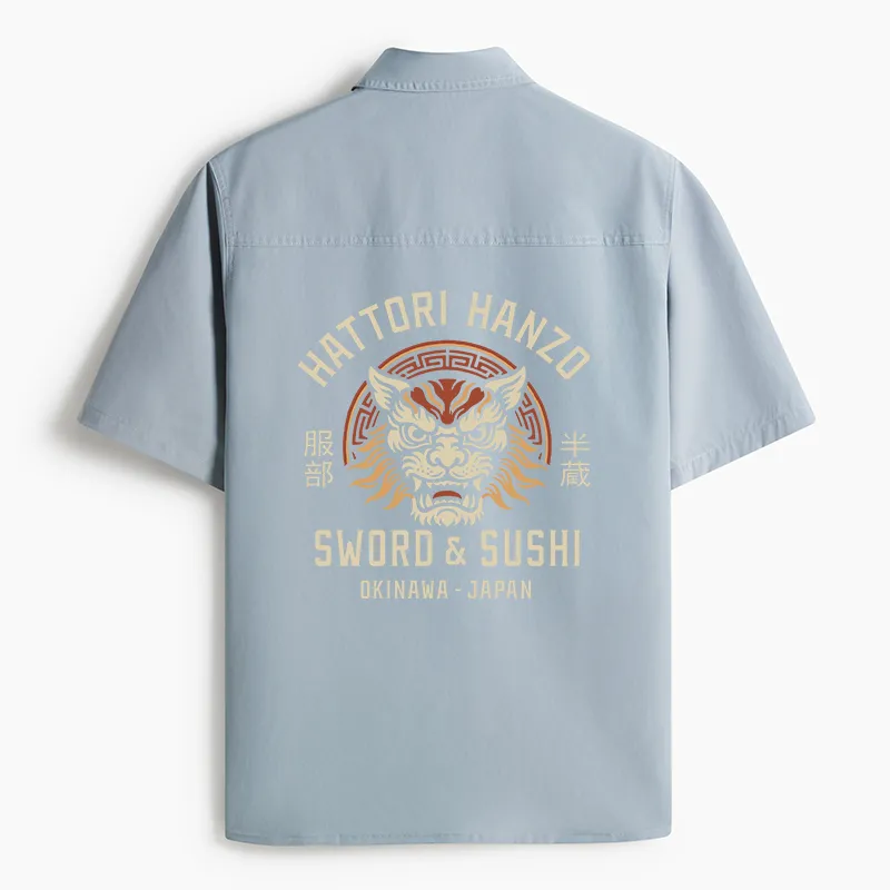 Tokyo-Tiger Hattori Lion Japanese Samurai Work Shirt